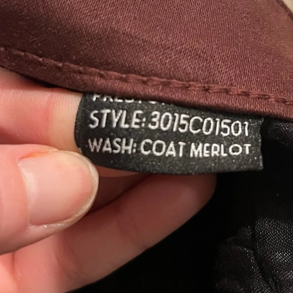 Monfrère Preston Coated Merlot Slim‎ Fit Cargo Denim Jeans Mens 30x34